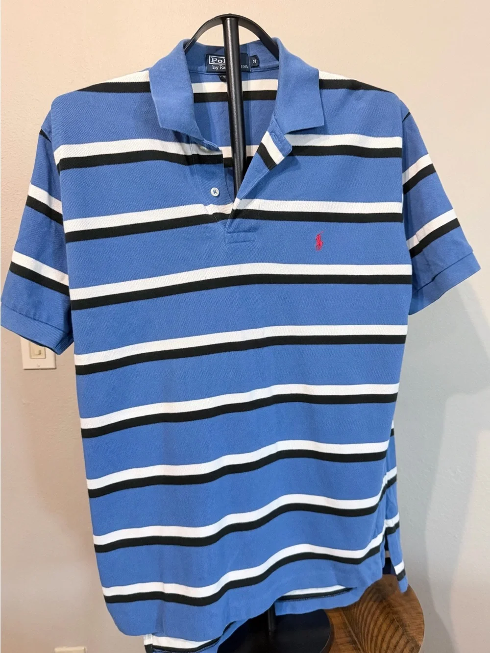Polo by Ralph Lauren Blue Stripe Classic Fit Polo Shirt